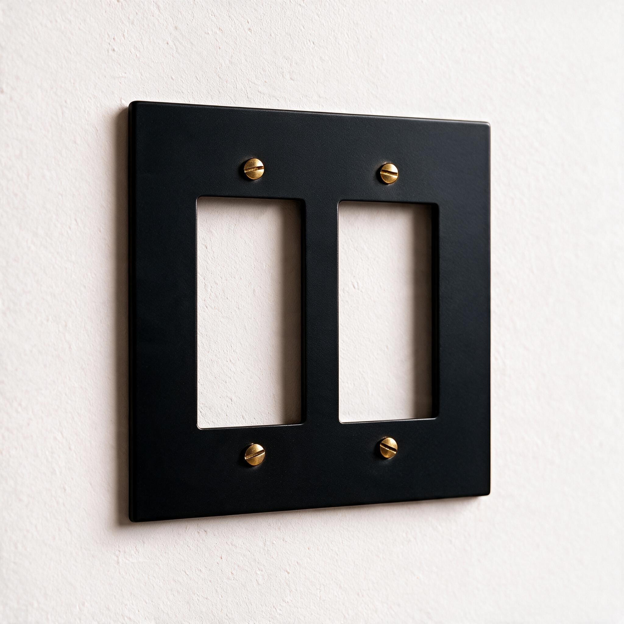 2-Gang Brass Decorator Wall Plate
