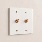 2-Gang Solid Brass Retro Toggle Light Switch