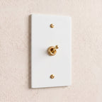 1-Gang Solid Brass Retro Toggle Light Switch