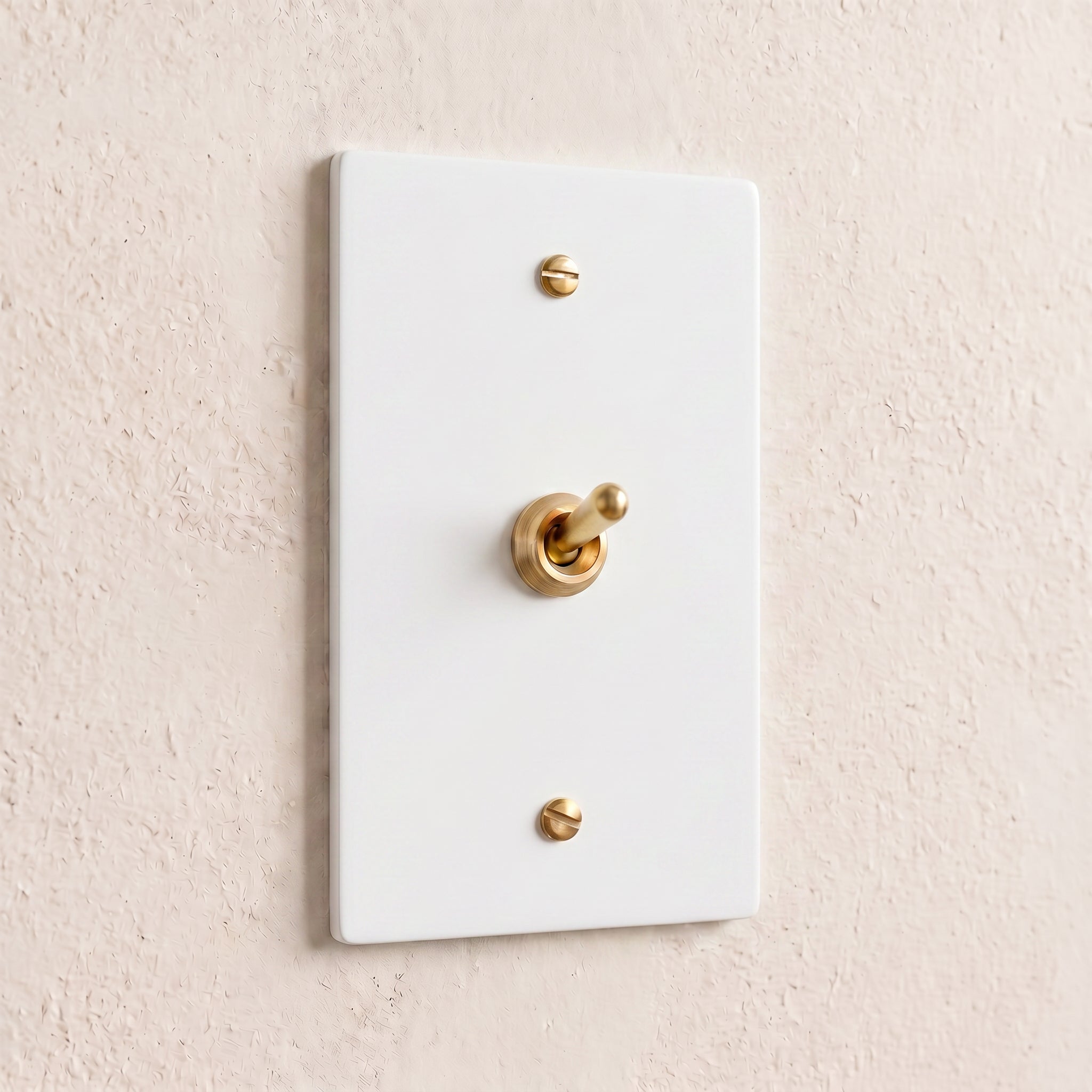 1-Gang Solid Brass Retro Toggle Light Switch