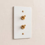 1-Gang Solid Brass Retro Toggle Light Switch