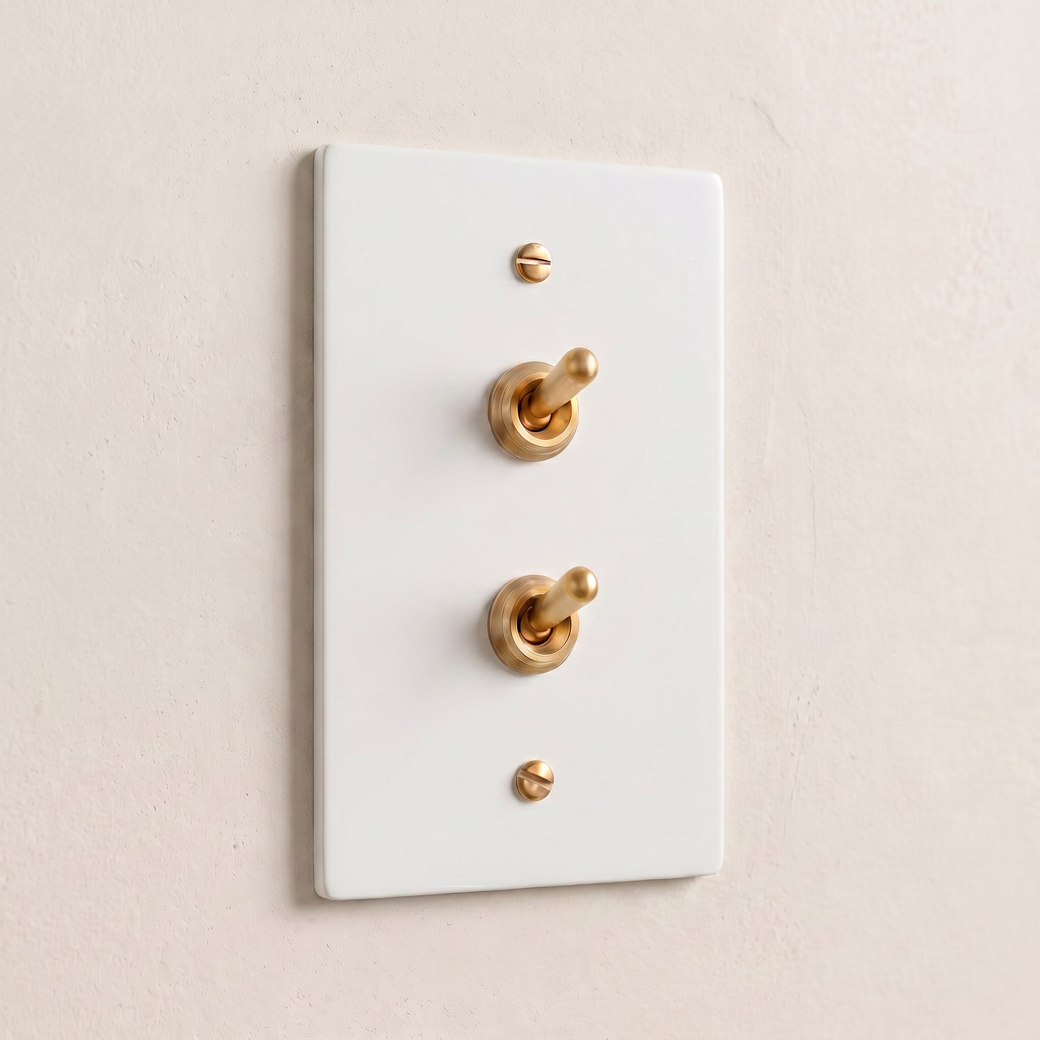 1-Gang Solid Brass Retro Toggle Light Switch