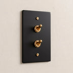 1-Gang Solid Brass Retro Toggle Light Switch