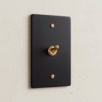 1-Gang Solid Brass Retro Toggle Light Switch