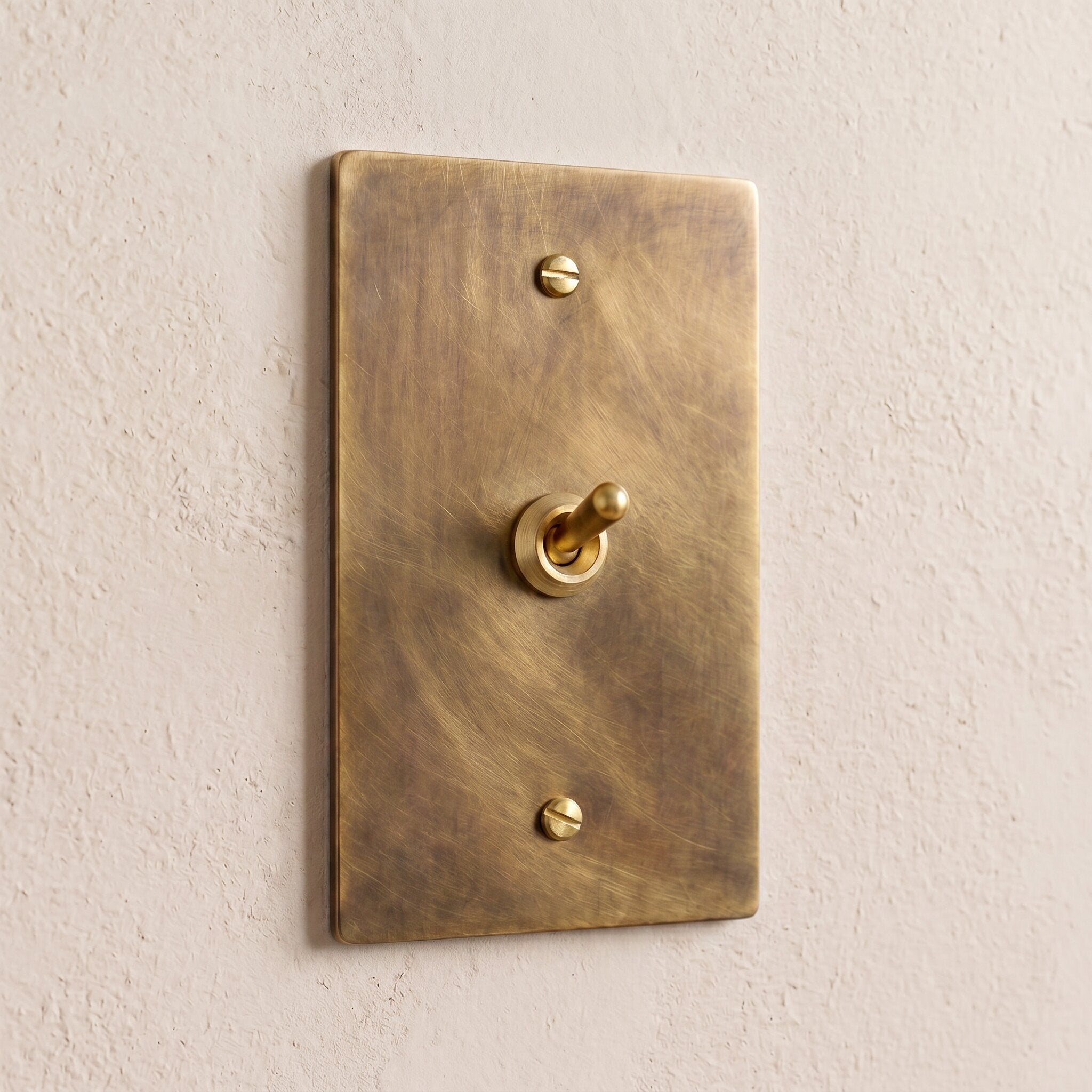 1-Gang Solid Brass Retro Toggle Light Switch