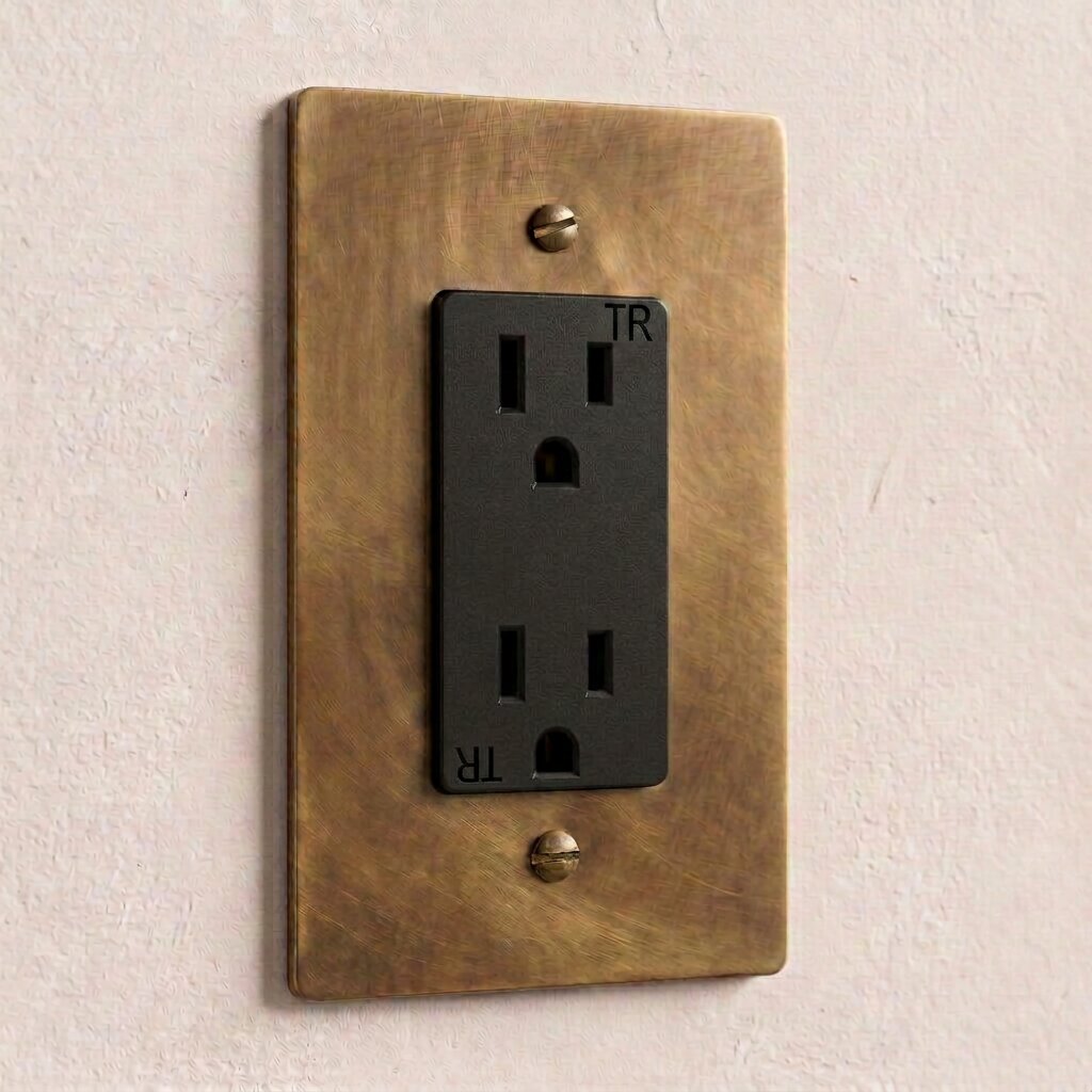 Solid Brass Duplex Outlet