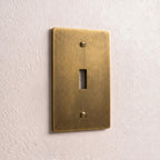 1-Gang Solid Brass Toggle Wall Plate