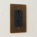 Solid Brass Dual USB-C Electrical Outlet