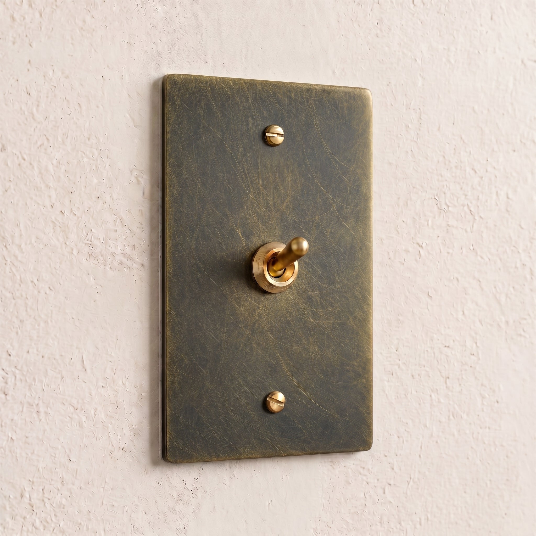 1-Gang Solid Brass Retro Toggle Light Switch