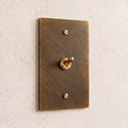 1-Gang Solid Brass Retro Toggle Light Switch