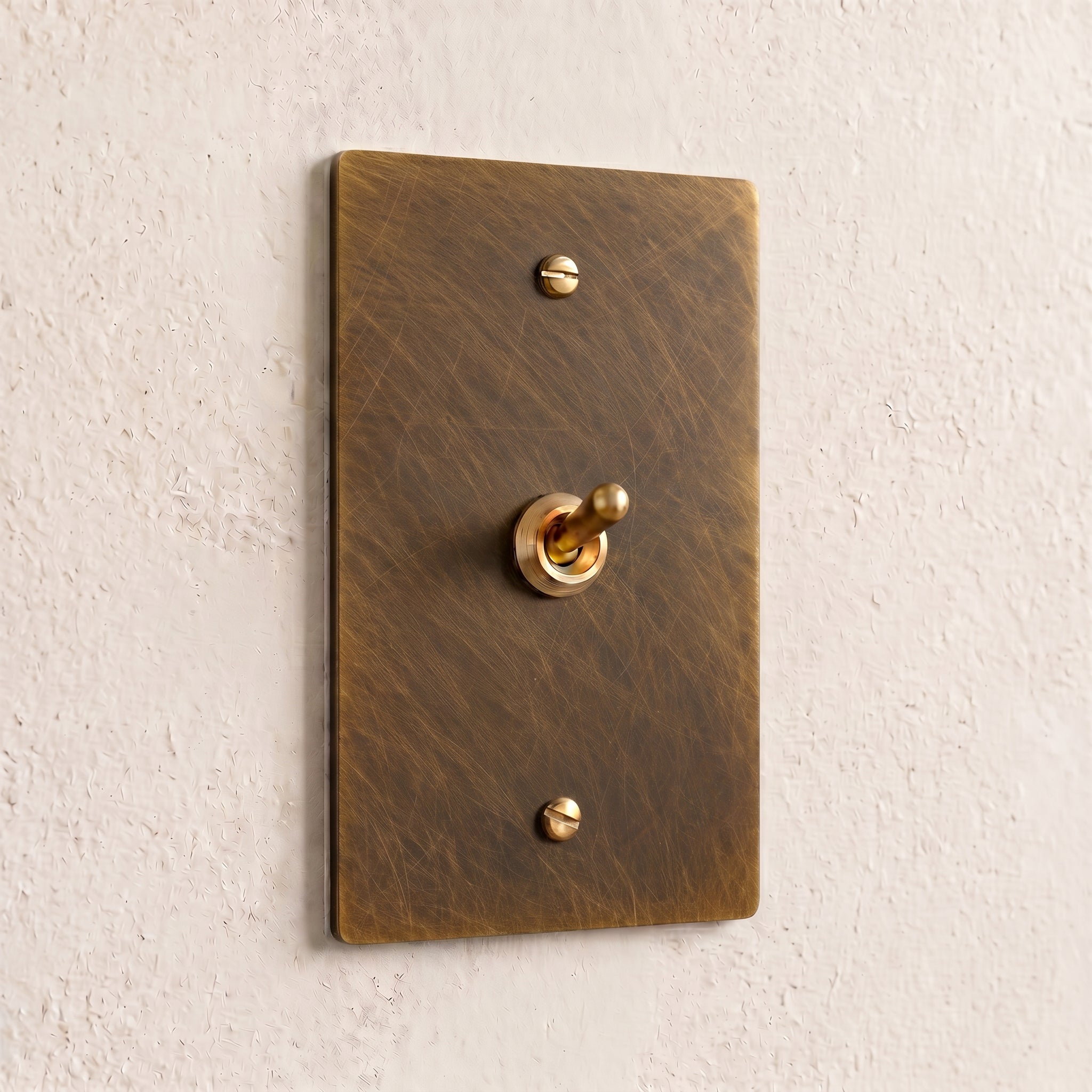 1-Gang Solid Brass Retro Toggle Light Switch