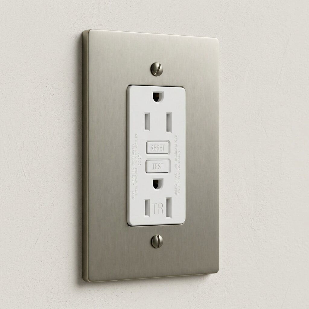 Brass GFCI Electrical Outlet — 15A/20A