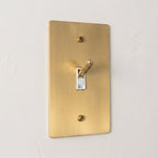 1-Gang Solid Brass Knurled Toggle Light Switch