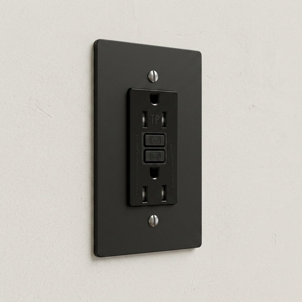 Brass GFCI Electrical Outlet — 15A/20A