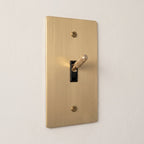 1-Gang Solid Brass Knurled Toggle Light Switch