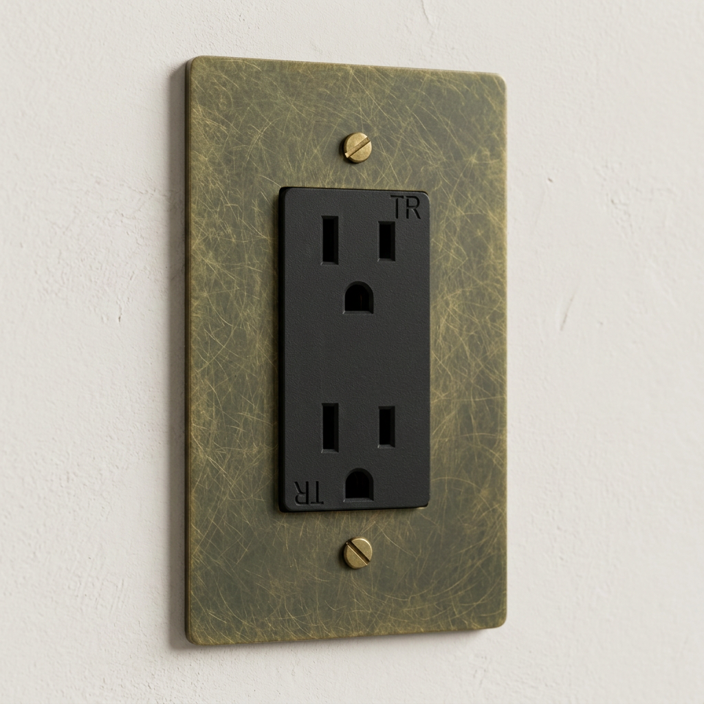 Solid Brass Duplex Outlet