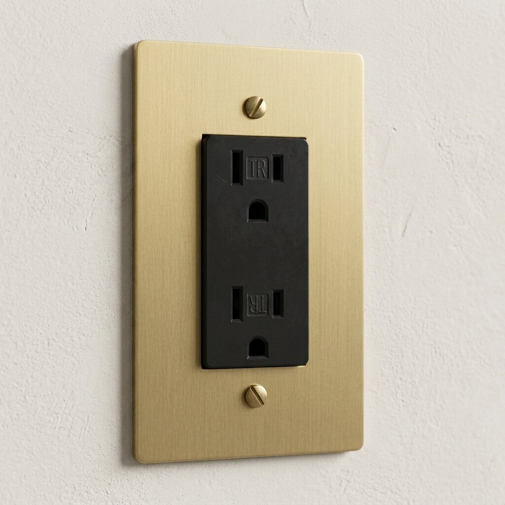 Solid Brass Duplex Outlet