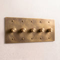 5-Gang Solid Brass Knurled Rotary Dimmer Light Switch