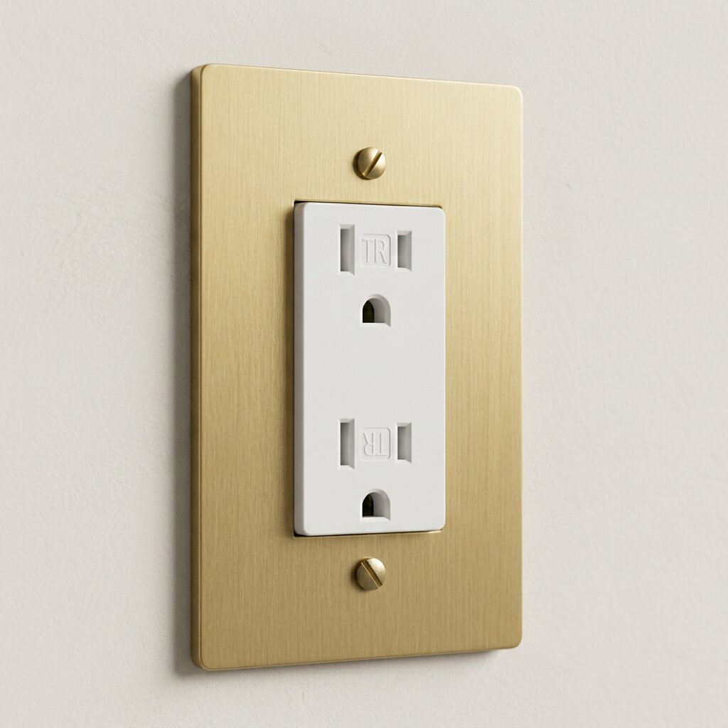 Solid Brass Duplex Outlet