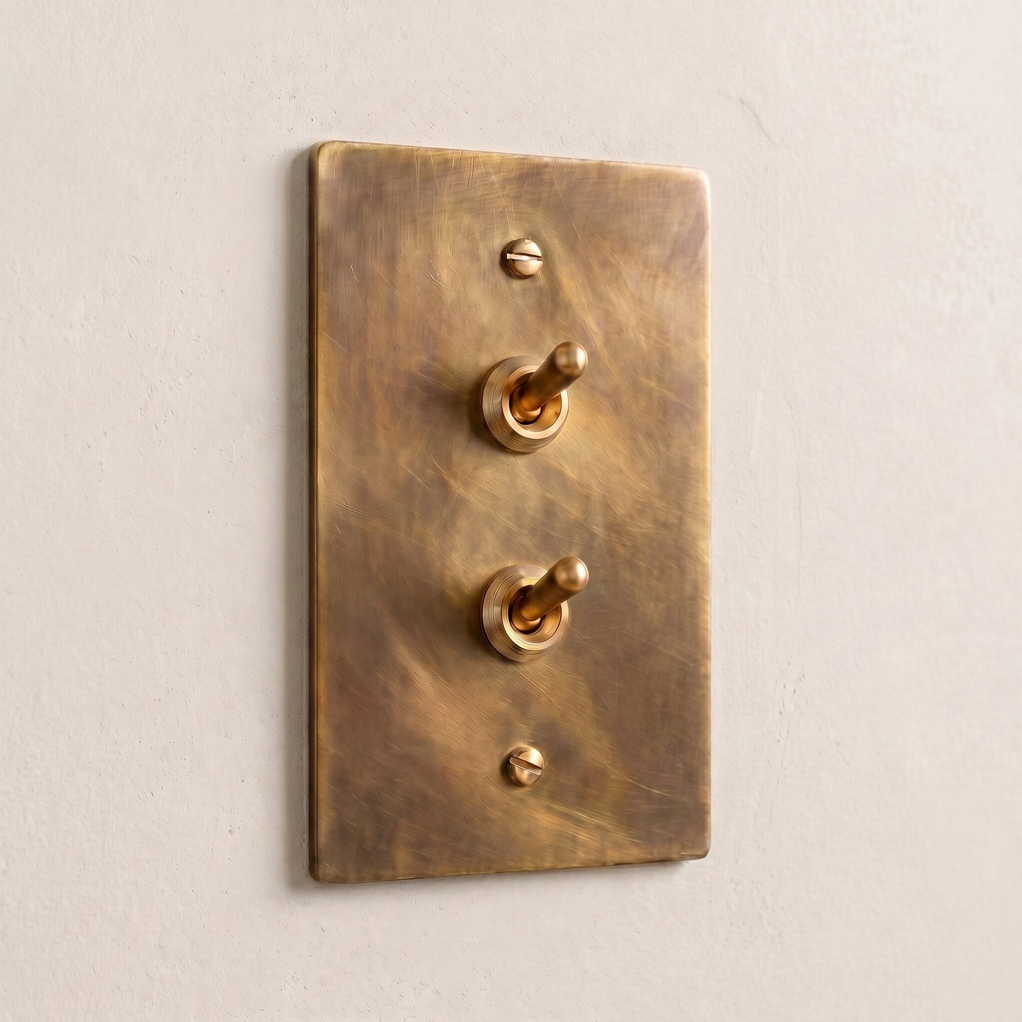 1-Gang Solid Brass Retro Toggle Light Switch