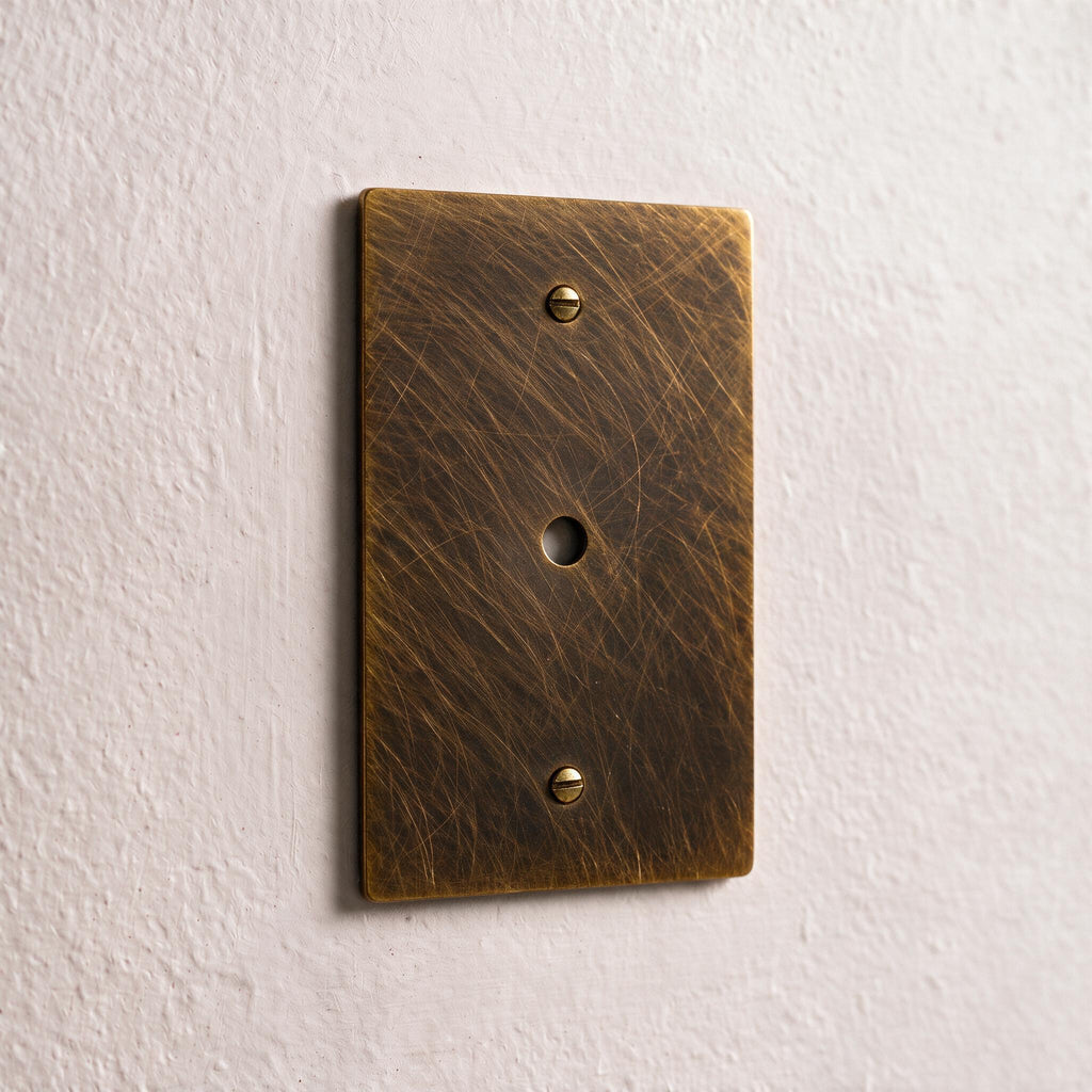 1-Gang Brass Dimmer Wall Plate (Rotary Opening)