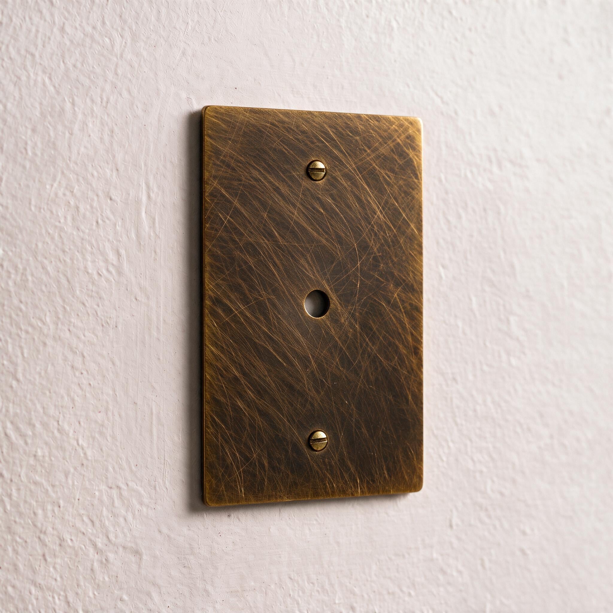 1-Gang Brass Dimmer Wall Plate (Rotary Opening)