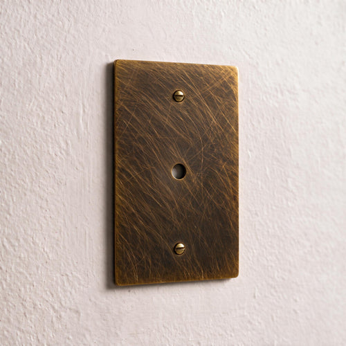 1-Gang Brass Dimmer Wall Plate (Rotary Opening)