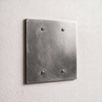 2-Gang Brass Blank Wall Plate