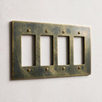 4-Gang Solid Brass Decorator Wall Plate / Outlet Cover (Decora/Rocker/GFCI)