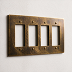 4-Gang Solid Brass Decorator Wall Plate / Outlet Cover (Decora/Rocker/GFCI)