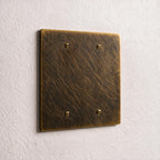 2-Gang Brass Blank Wall Plate