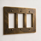 3-Gang Solid Brass Decorator Wall Plate (Decora / Rocker / GFCI)
