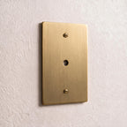 1-Gang Brass Dimmer Wall Plate (Rotary Opening)