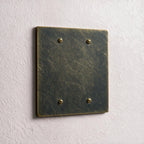 2-Gang Brass Blank Wall Plate