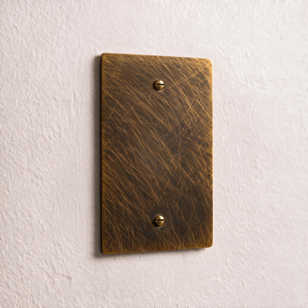 1-Gang Brass Blank Wall Plate