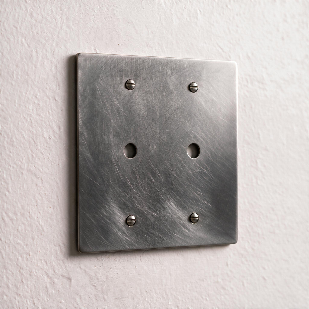 2-Gang Solid Brass Dimmer Wall Plate
