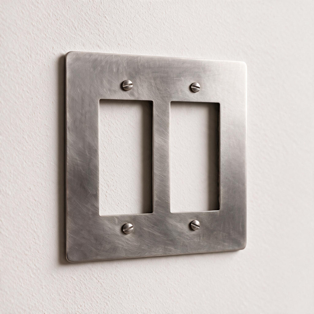 2-Gang Brass Decorator Wall Plate