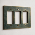 3-Gang Solid Brass Decorator Wall Plate (Decora / Rocker / GFCI)