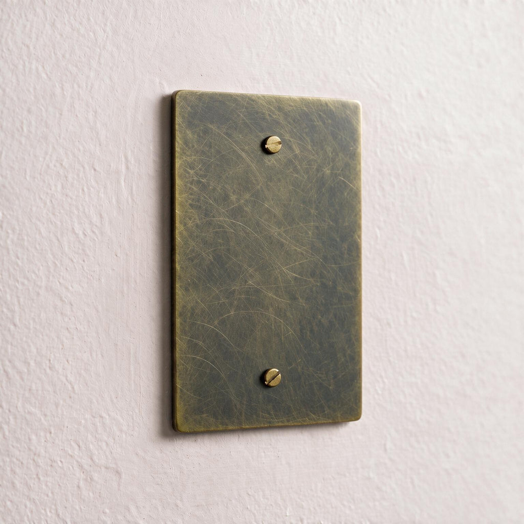 1-Gang Brass Blank Wall Plate