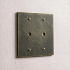 2-Gang Solid Brass Dimmer Wall Plate