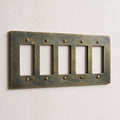 5-Gang Solid Brass Decorator Wall Plate / Outlet Cover (Decora/Rocker/GFCI)