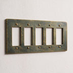 5-Gang Solid Brass Decorator Wall Plate / Outlet Cover (Decora/Rocker/GFCI)
