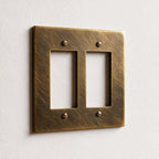 2-Gang Brass Decorator Wall Plate