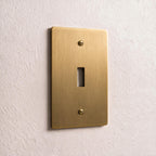 1-Gang Solid Brass Toggle Wall Plate