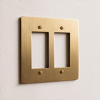 2-Gang Brass Decorator Wall Plate