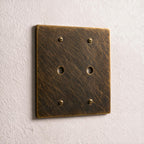 2-Gang Solid Brass Dimmer Wall Plate