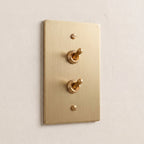 1-Gang Solid Brass Retro Toggle Light Switch