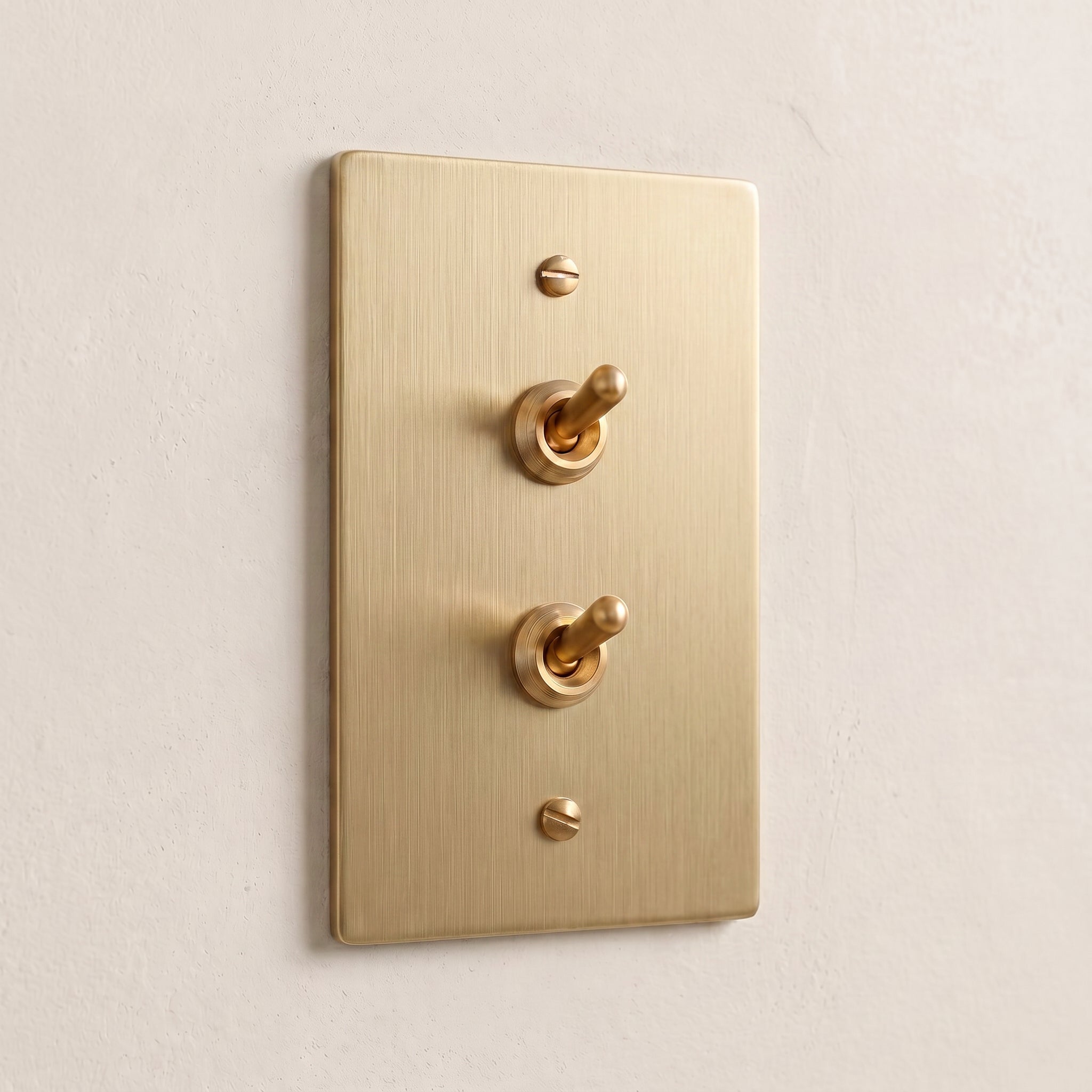 1-Gang Solid Brass Retro Toggle Light Switch