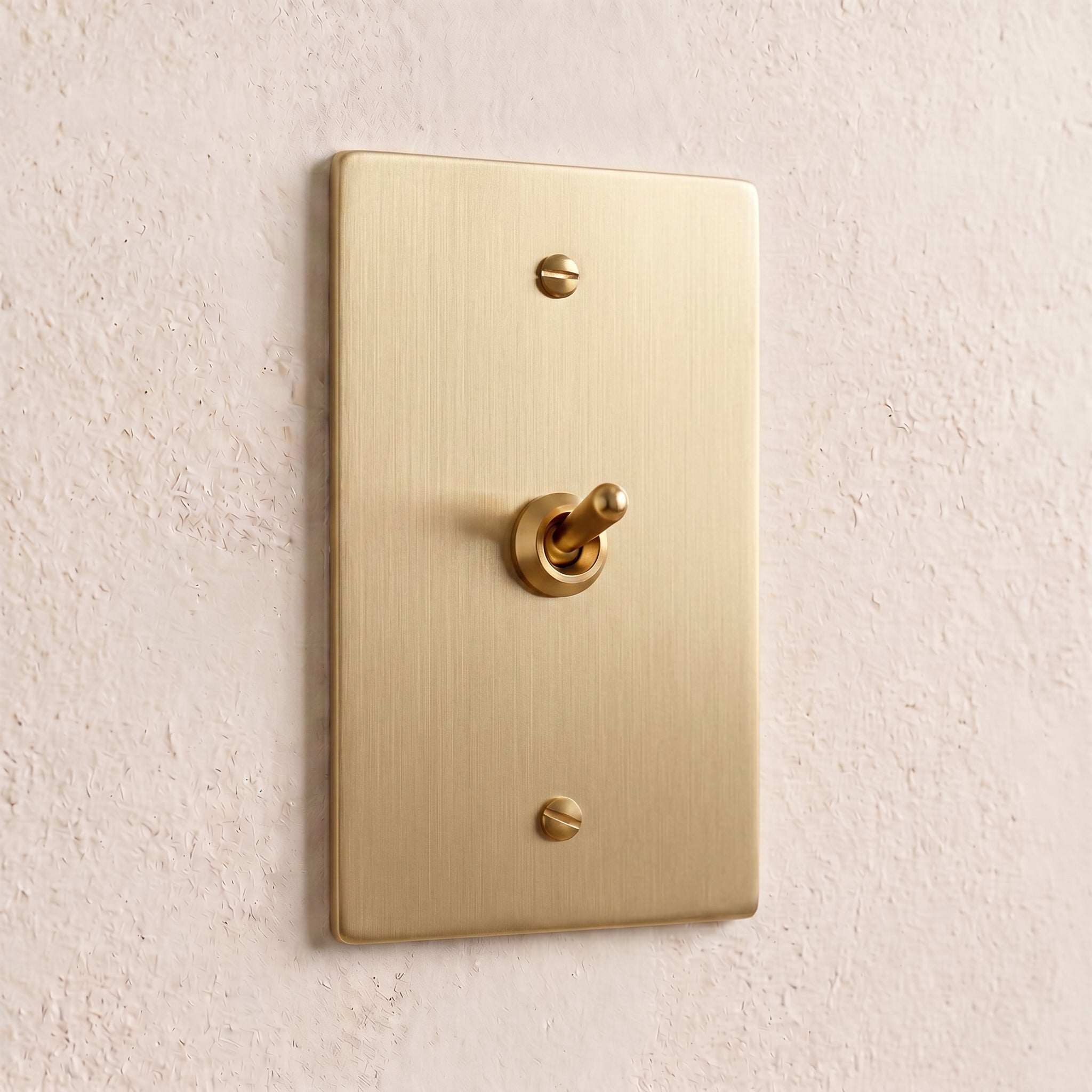 1-Gang Solid Brass Retro Toggle Light Switch