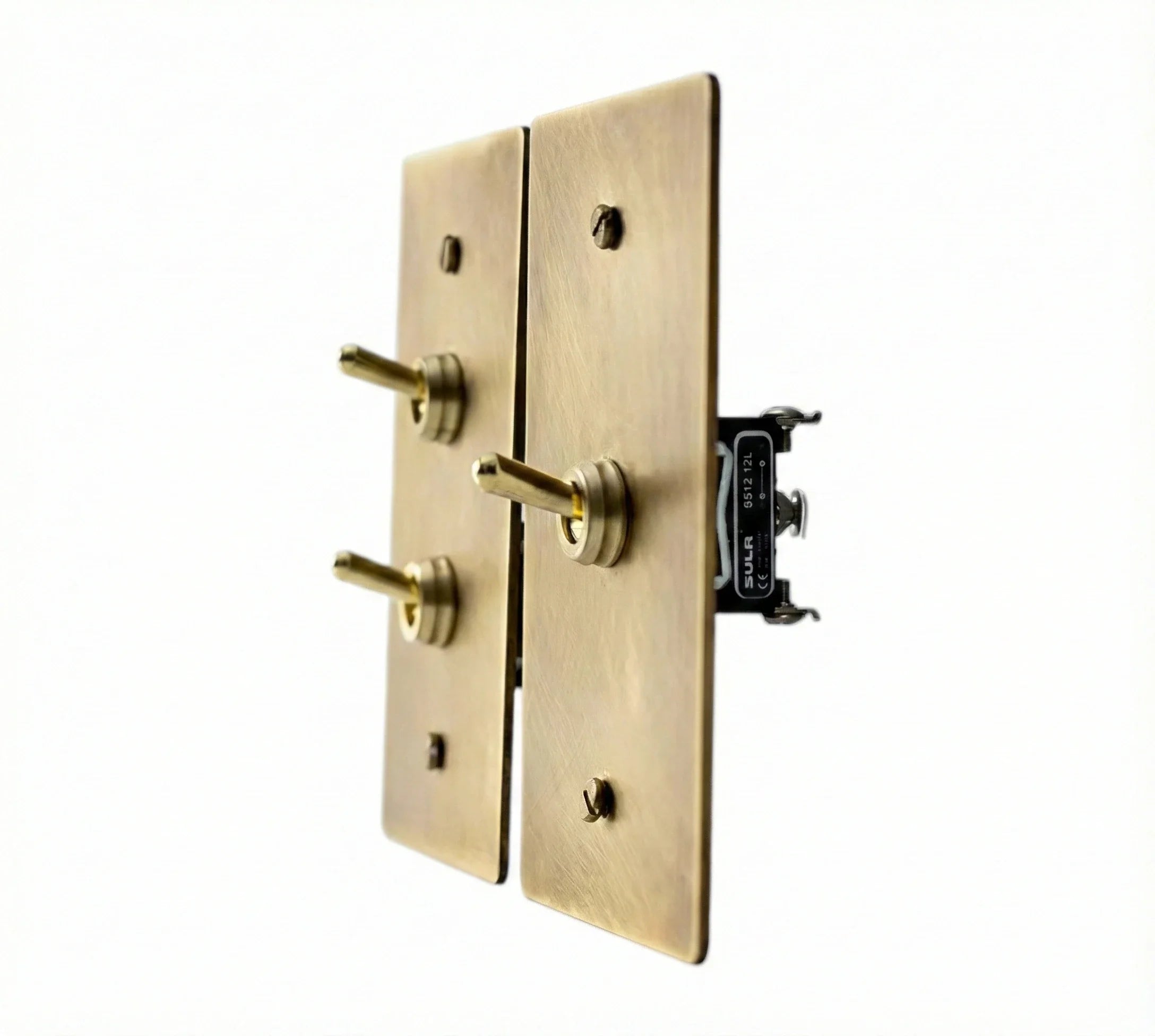 1-Gang Solid Brass Retro Toggle Light Switch